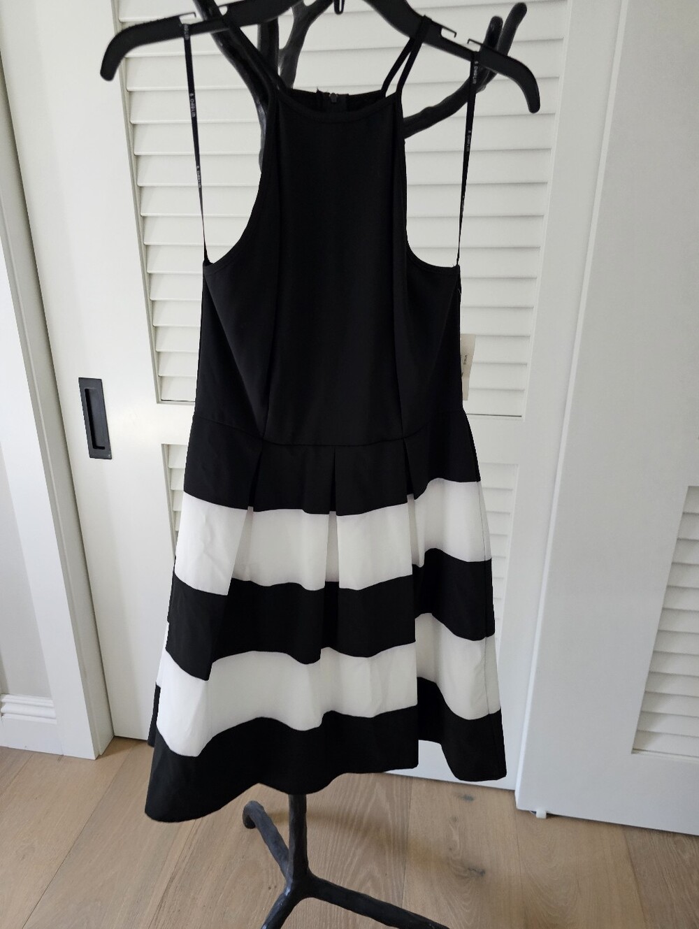 NWT - B. DARLIN  Black And White Stripped Dress